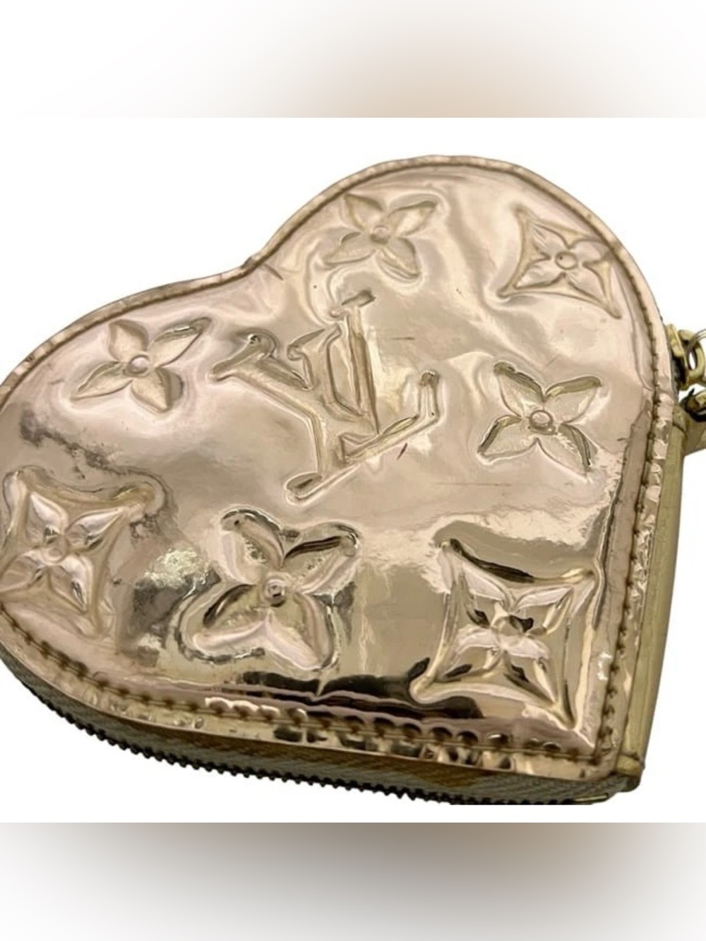 Louis Vuitton Monogram Miroir Heart Coin Purse Dore Gold Limited Edition - Picture 10 of 11